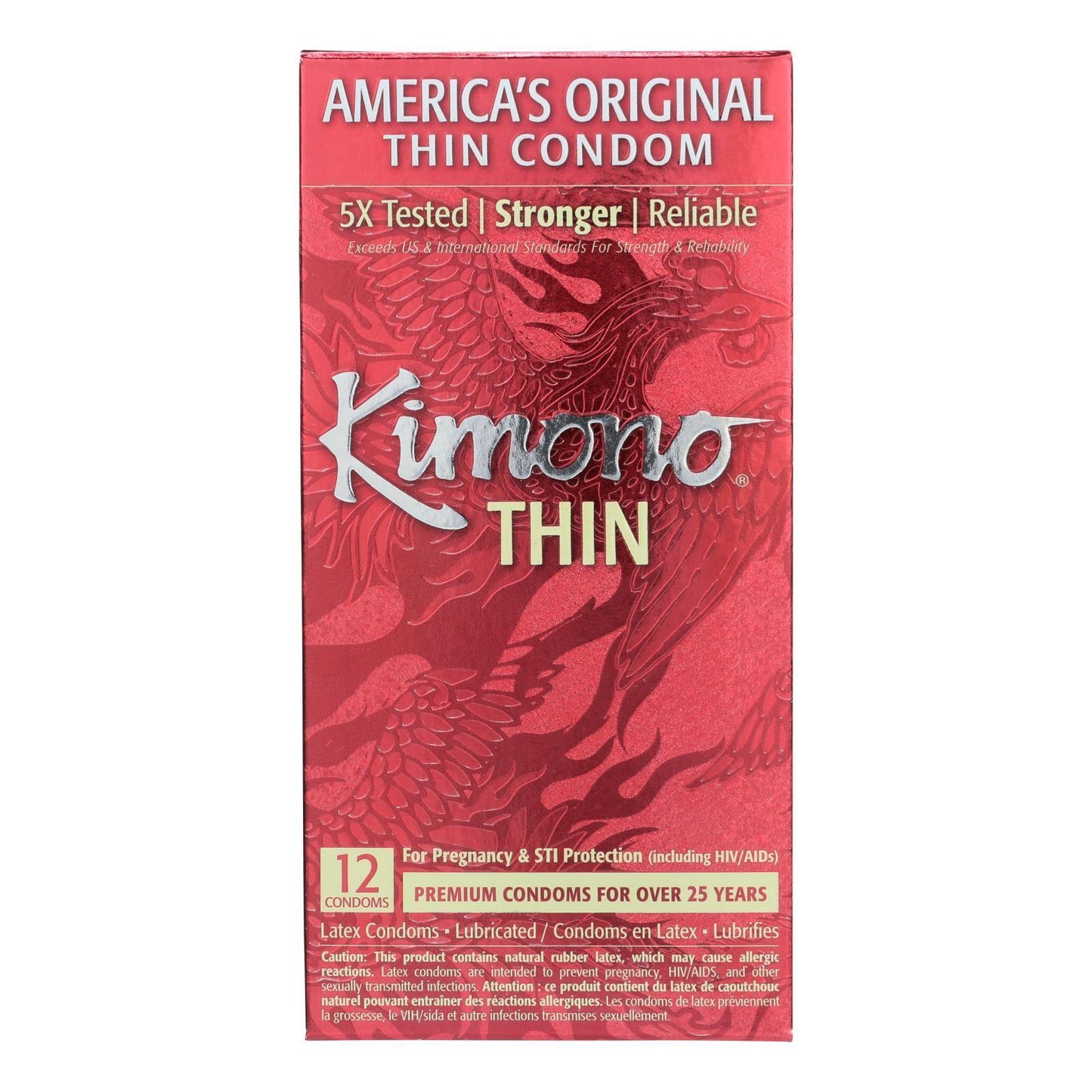 Mayer Laboratories Kimono Premium Thin Latex Condoms - 12 Pack