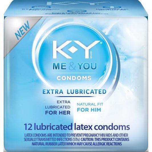 K-Y Me & you exxtra Lubricated Latex Condoms 12 Count